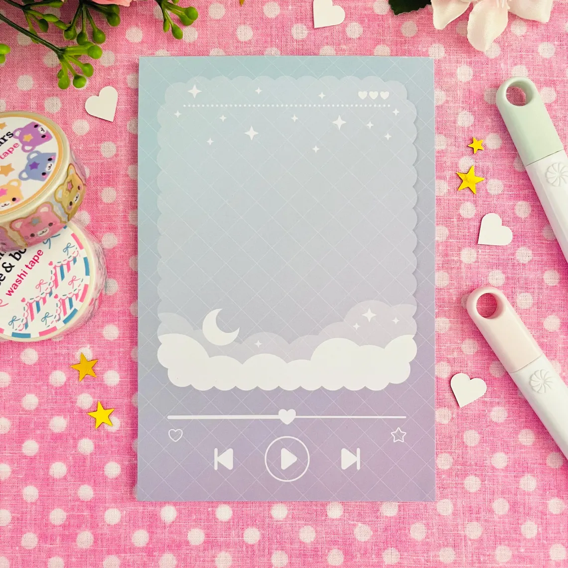 Dreamy Music Player Memo Pad