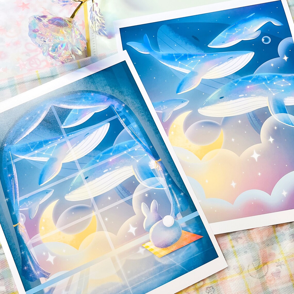 Flying Whale Art Print