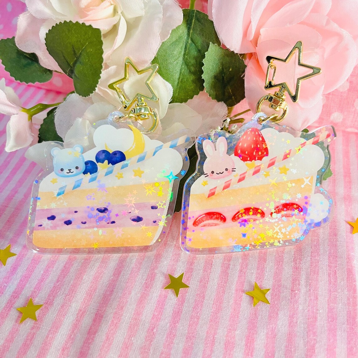 Kawaii Cute Cake Keychains